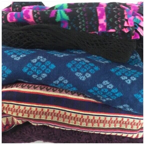 Mixed Lot of 5 Scarves Women Casual Accessories Scarf Fall Winter - Picture 2 of 2